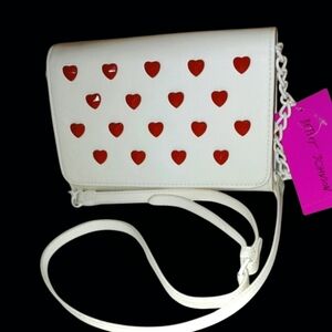 Betsey Johnson Heart Studded Crossbody Bag ❤️
